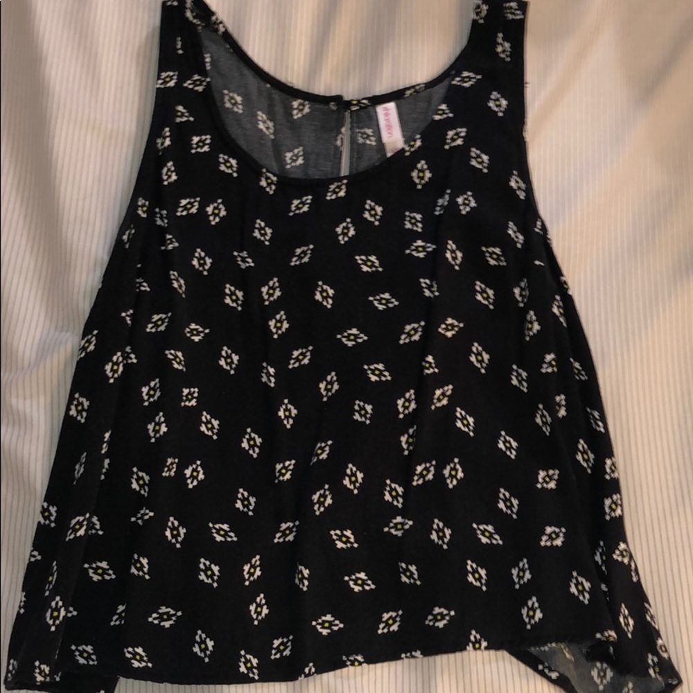 Cropped Tank Top with Tribal Design